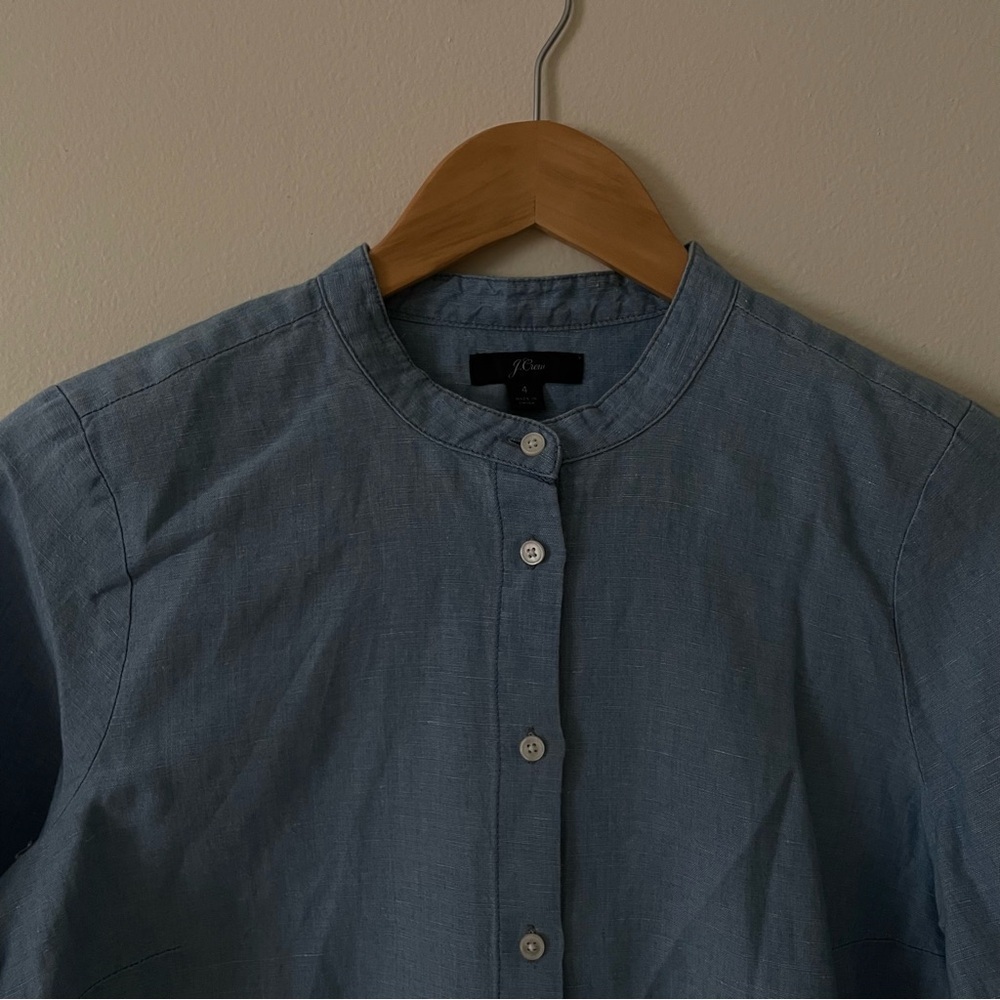 J. Crew Blue Button-Up Top - Picture 7 of 7